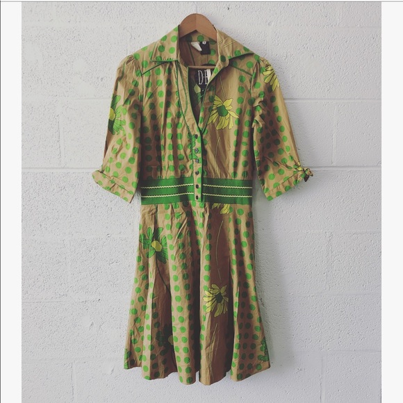 Anthropologie Dresses & Skirts - Anthropologie Miss Match Dept. vintage style midi dress sz: Med NWT